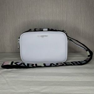Karl Lagerfeld Paris Maybelle Camera Crossbody Bag Ice Blue / Lavender